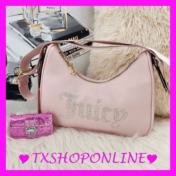 ❣️❣️{JUICY COUTURE}  pink clay obsession bling crossbody bag❣️❣️ NWT - Picture 1 of 5